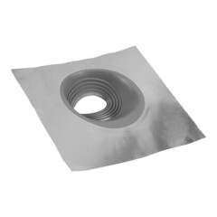 Проходка кровельная КМ 660х660 мм для дымоходов d200-280 мм серебристый силикон - фото 2