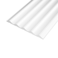 Изображение товара Панель декоративная из экополимера 3D 120х3000х8 мм Солид 4 UHD 12-120 белая 0,36 кв м
