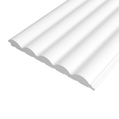 Изображение товара Панель декоративная из экополимера 3D 130х3000х12 мм Солид 4 UHD 07-130 с замком белая 0,39 кв.м