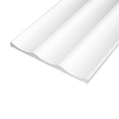 Изображение товара Панель декоративная из экополимера 3D 120х3000х8 мм Солид 4 UHD 06-120 белая 0,36 кв м