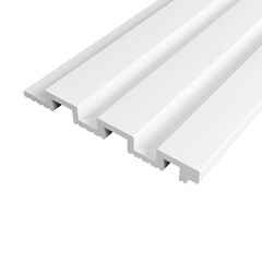 Панель декоративная из экополимера 3D 130х3000х15 мм Солид 4 UHD 01-130L белая 0,39 кв.м - фото 1