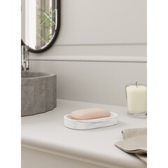 Мыльница для ванной Zenfort Бьянка настольная полирезин белая (107349) - фото 2