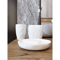 Мыльница для ванной Zenfort Айсберг настольная полирезин белая (107010) - фото 2