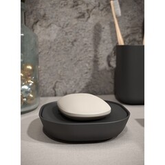 Мыльница для ванной Zenfort Mystery настольная пластик черная (106612) - фото 2