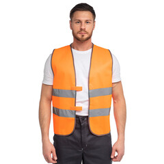 Изображение товара Жилет сигнальный светоотражающий Спрут 52-54 (XL) рост 170-188 см оранжевый
