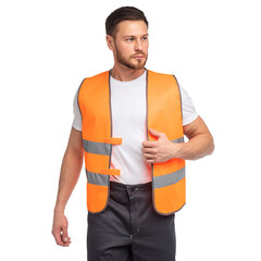 Жилет сигнальный светоотражающий Спрут 52-54 (XL) рост 170-188 см оранжевый - фото 4