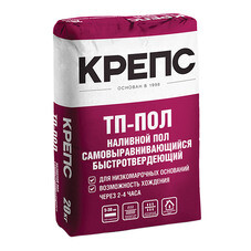 Ровнитель (наливной пол) универсальный Крепс ТП-пол самовыравнивающийся 20 кг