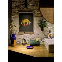 Мыльница для ванной Moroshka Kira настольная керамика синяя/белая/оранжевая (945-311-02) - фото 2