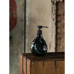 Дозатор для мыла Moroshka Irony настольный керамика черный/бирюзовый (xx010-05) - фото 2