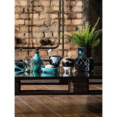 Дозатор для мыла Moroshka Irony настольный керамика черный/бирюзовый (xx010-04) - фото 3