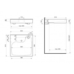 Раковина на стиральную машину Santek Клио с кронштейнами белая (1.WH50.1.780) - фото 2