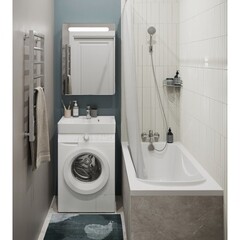 Раковина на стиральную машину Santek Клио с кронштейнами белая (1.WH50.1.770) - фото 3