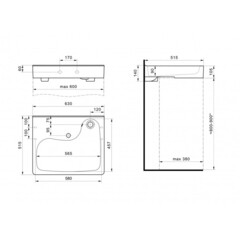 Раковина на стиральную машину Santek Клио с кронштейнами белая (1.WH50.1.770) - фото 2