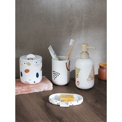 Дозатор для мыла Moroshka Reflection настольный керамика белый (924-308-01) - фото 4