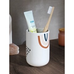 Стакан для ванной Moroshka Reflection настольный керамика белый (924-312-01) - фото 3