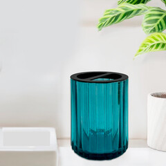 Стакан для ванной Delphinium Лазурит настольный стекло голубой (106178) - фото 2