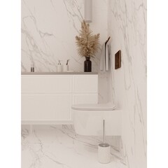 Ершик для унитаза Zenfort Stone напольный керамика белый (106648) - фото 2