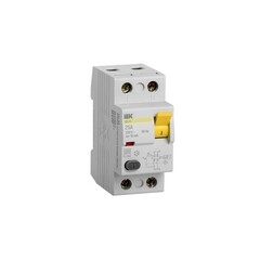 Изображение товара УЗО IEK ВД1-63 25А 1P+N тип AC 10 мА 4,5 кА (MDV10-2-025-010)