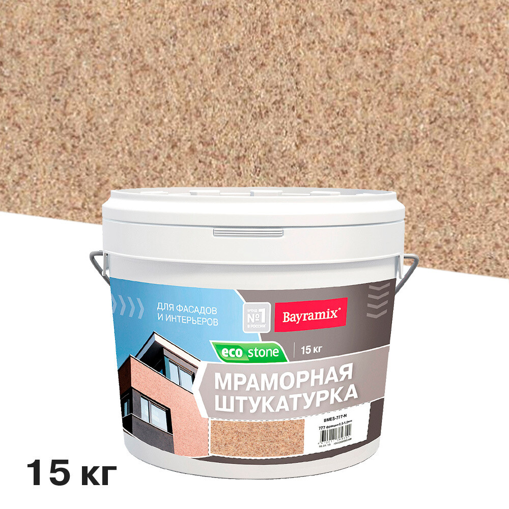 Изображение товара Декоративная мраморная штукатурка Bayramix EcoStone 777 15 кг для фасадов и интерьеров