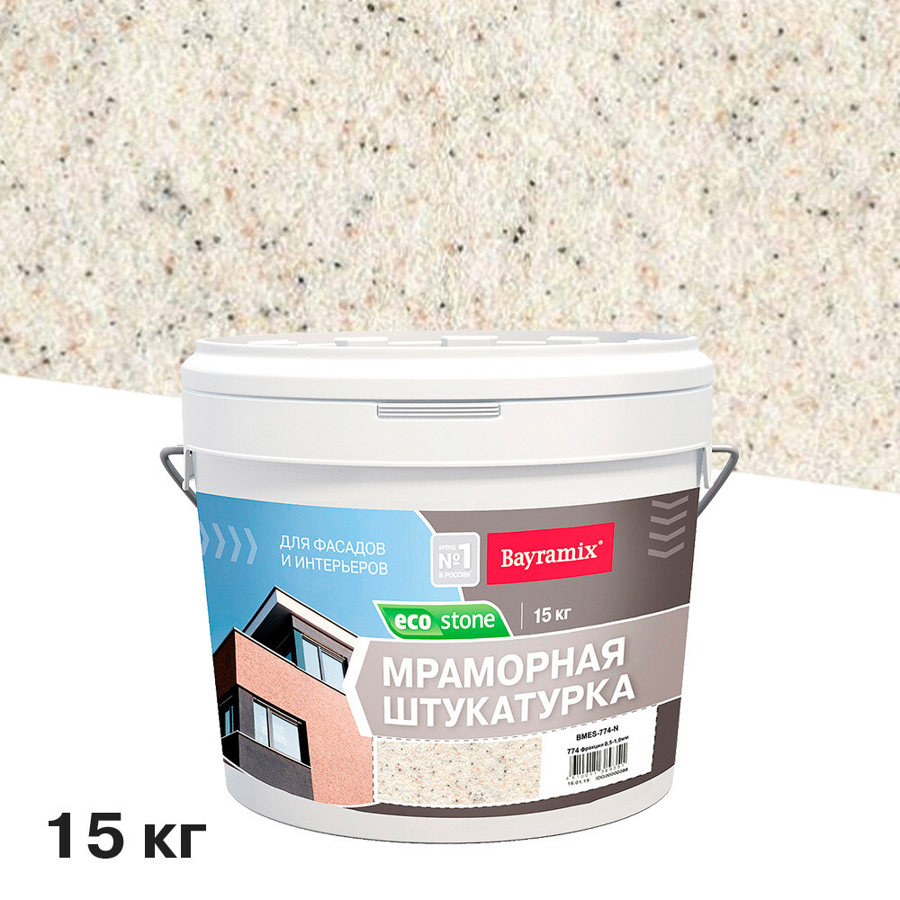 Изображение товара Декоративная мраморная штукатурка Bayramix EcoStone 774 15 кг для фасадов и интерьеров