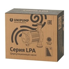 Циркуляционный насос для систем отопления UNIPUMP LPA 25-60 DN25 подъем 6 м 180 мм с гайками (71370) - фото 4
