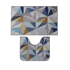 Набор ковриков для ванной и туалета разноцветный 80х50/50х40 Доляна Гранулы (6997794) - фото 1