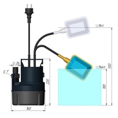 Насос дренажный UNIPUMP 209 P для грязной воды 133,3 л/мин (77522) - фото 2