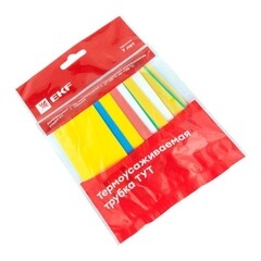 Трубка термоусадочная EKF PROxima ТУТ нг 30/15 мм 100 мм 7 цветов (21 шт.) - фото 1