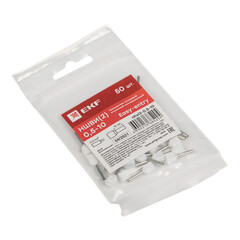 Наконечник штыревой втулочный изолированный EKF PROxima НШВИ-2 10 мм х 0,5 кв. мм двойной (50 шт.) - фото 2