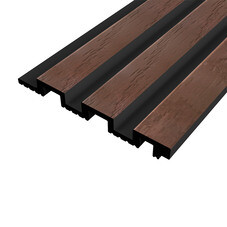 Панель реечная из экополимера 3D 130х3000х15 мм Солид 4 UHD 01-130L орешник 0,39 кв.м