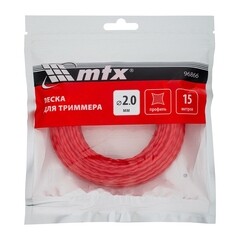 Леска для триммера МТХ витой квадрат 2 мм х 15 м красная (96866) - фото 2
