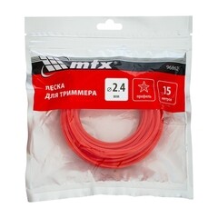 Леска для триммера МТХ звезда 2,4 мм х 15 м красная (96862) - фото 2