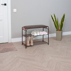 Банкетка для обуви с сиденьем коричневая ЗМИ Альфа 23 - фото 3