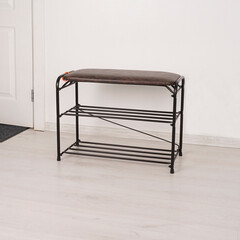 Банкетка для обуви с сиденьем черная ЗМИ Альфа 23 - фото 2