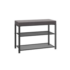 Изображение товара Банкетка для обуви с сиденьем черная/серая ЗМИ Торонто 23S