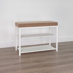 Банкетка для обуви с сиденьем белая/бежевая ЗМИ Торонто 23S - фото 2