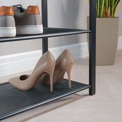 Банкетка для обуви с сиденьем черная/серая ЗМИ Торонто 13S - фото 3