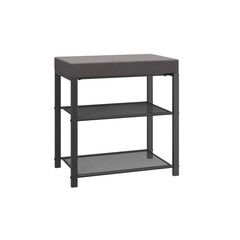 Изображение товара Банкетка для обуви с сиденьем черная/серая ЗМИ Торонто 13S