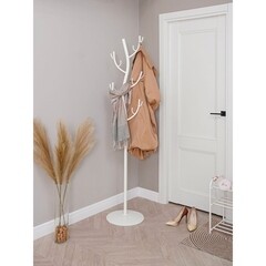 Вешалка напольная металлическая 15 крючков белая ЗМИ Дерево - фото 3