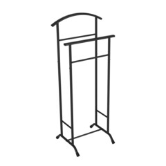 Изображение товара Вешалка напольная костюмная металлическая черная ЗМИ Стиль-3