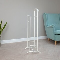 Вешалка напольная костюмная металлическая белая ЗМИ Стиль-3 - фото 3