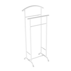 Изображение товара Вешалка напольная костюмная металлическая белая ЗМИ Стиль-3