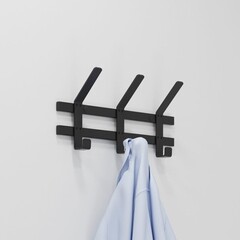 Вешалка настенная металлическая 3 крючка черная ЗМИ Торонто 3 - фото 3