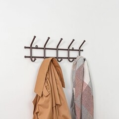 Вешалка настенная металлическая 5 крючков коричневая ЗМИ Норма 5 - фото 3