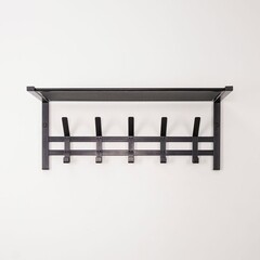 Вешалка настенная с полкой металлическая 5 крючков черная ЗМИ Торонто 21 - фото 5