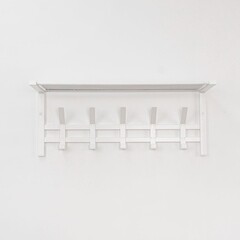 Вешалка настенная с полкой металлическая 5 крючков белая ЗМИ Торонто 21 - фото 3