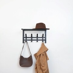 Вешалка настенная с полкой металлическая 4 крючка черная ЗМИ Торонто 11 - фото 3