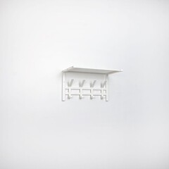 Вешалка настенная с полкой металлическая 4 крючка белая ЗМИ Торонто 11 - фото 4