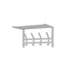 Изображение товара Вешалка настенная с полкой металлическая 4 крючка белая ЗМИ Торонто 11