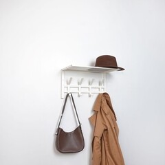 Вешалка настенная с полкой металлическая 4 крючка белая ЗМИ Торонто 11 - фото 3